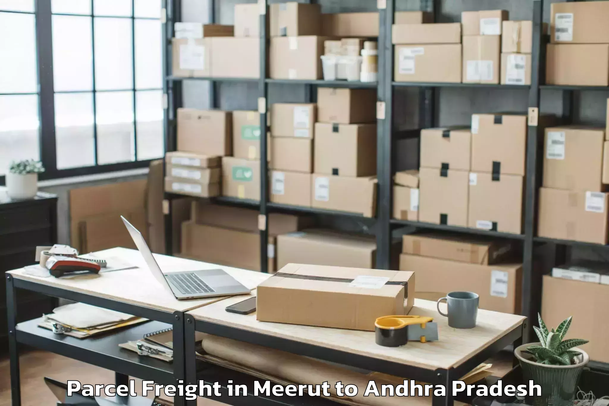 Book Meerut to Thotlavalluru Parcel Freight